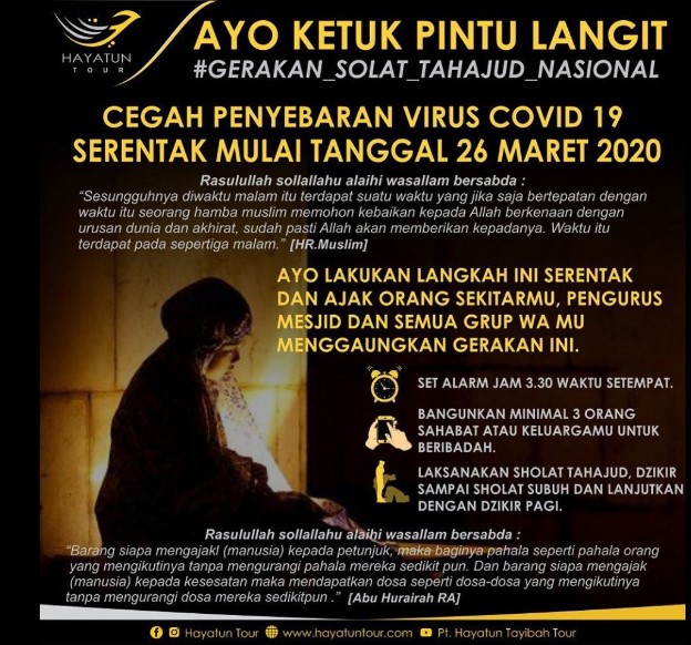 menangkal virus corona sholat tahajjud