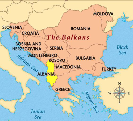 negara balkan albania