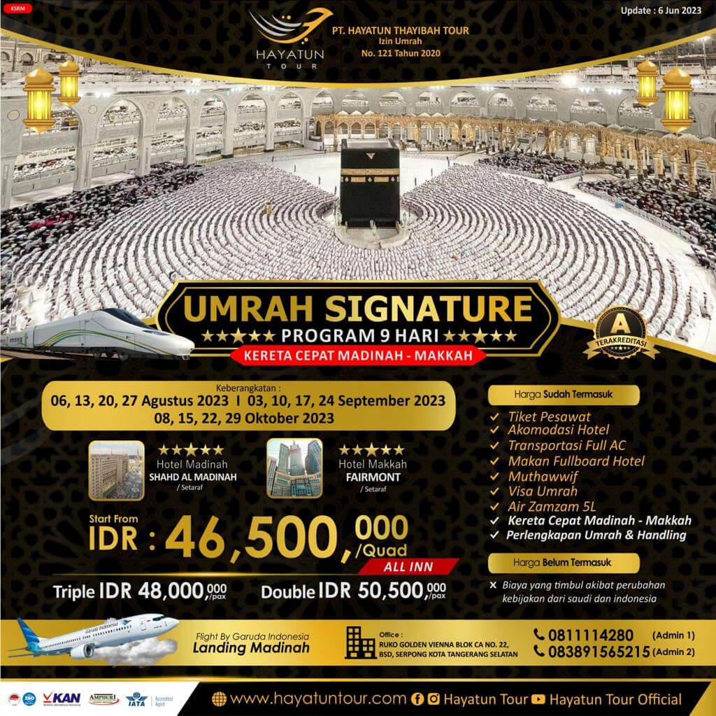 umrah signature program 9 hari