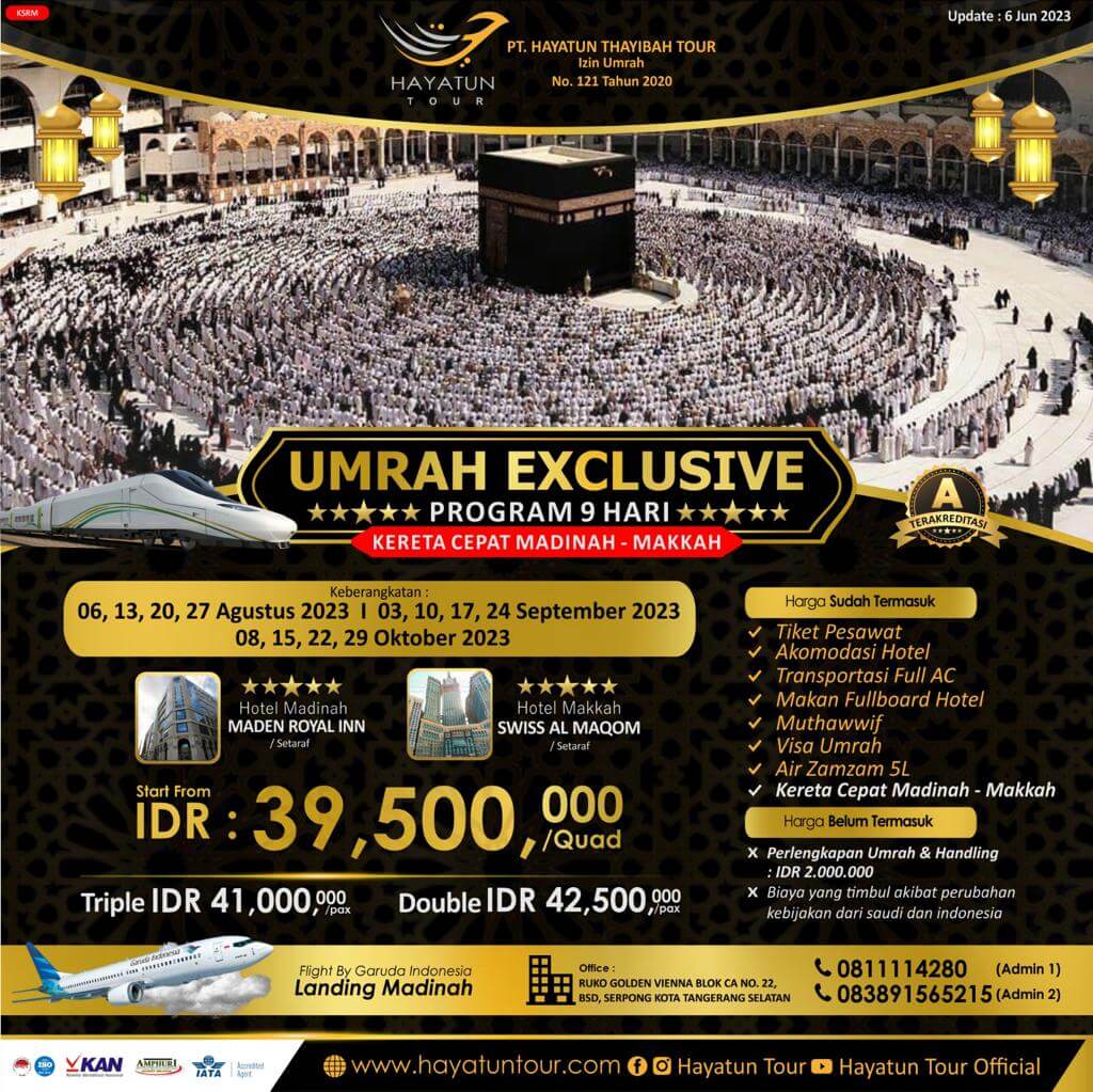 umroh exclusive program 9 hari