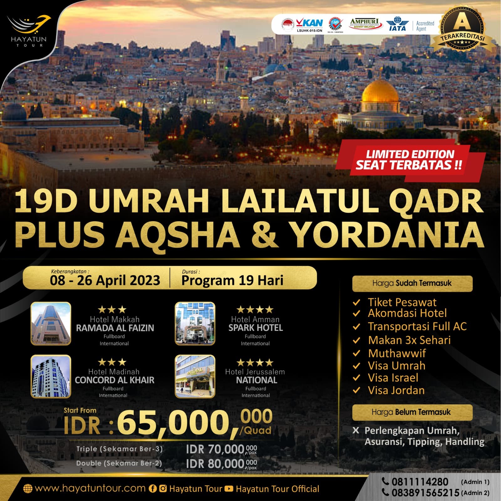 Paket Umrah Lailatul Qadr Plus Aqsa
