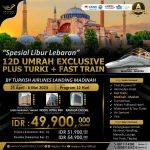 12D UMRAH EXCLUSIVE PLUS TURKI 25 APRIL 2023
