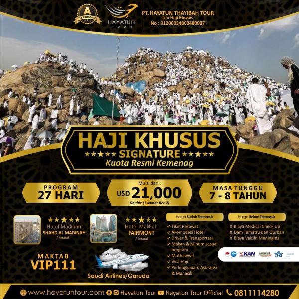 Haji Khusus Signature Kuota Resmi Kemenag