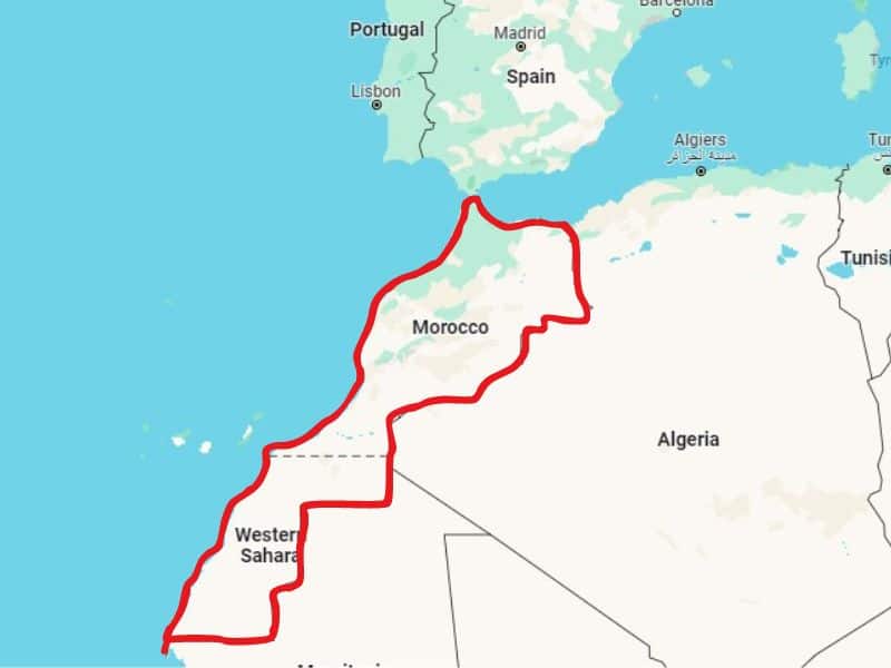 peta maroko
