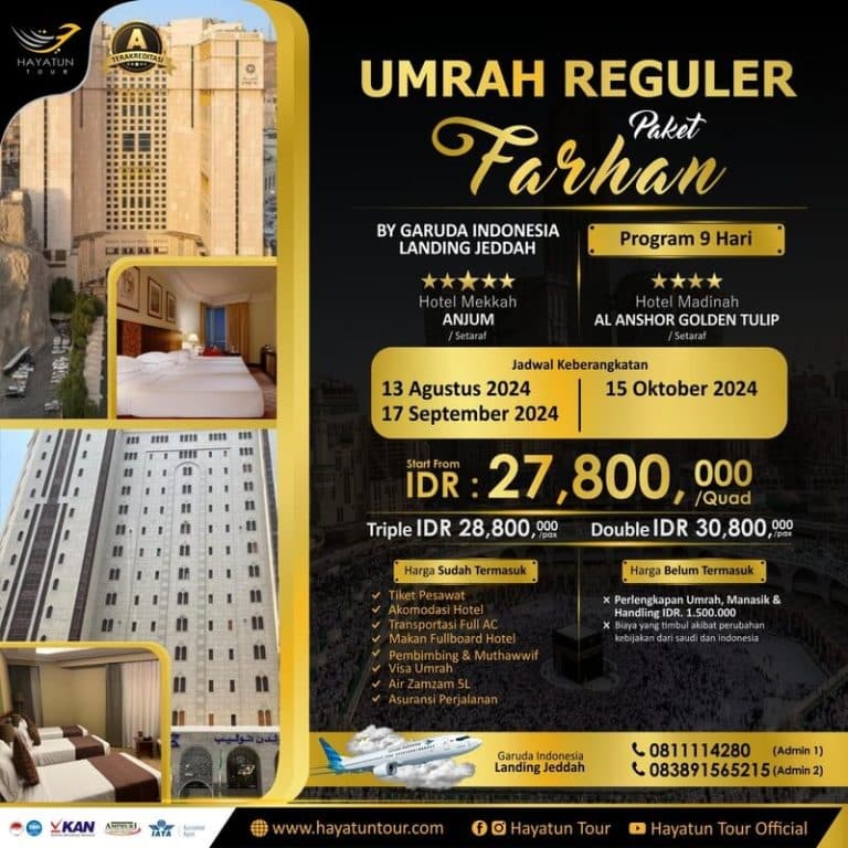 Umrah Reguler Paket Farhan