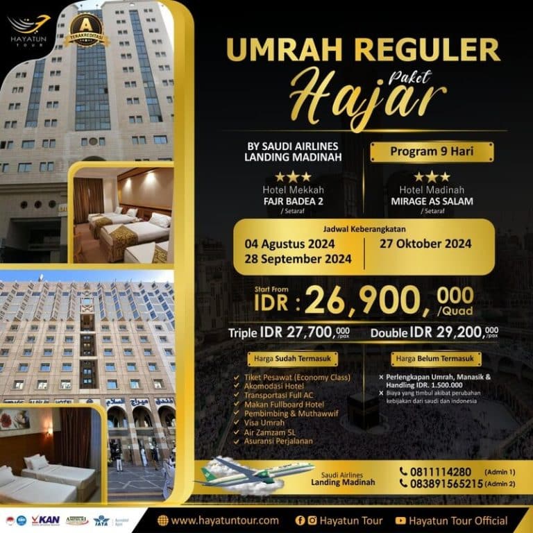 Umrah Reguler Paket Hajar