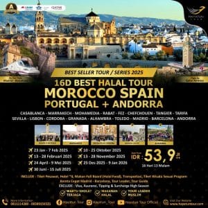 16D Best Halal Tour Morocco Span Portugal plus Andorra