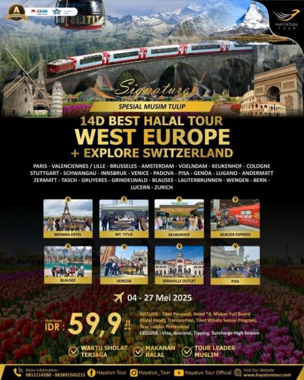 14D Best Halal Tour West Europe Explore Switzerland