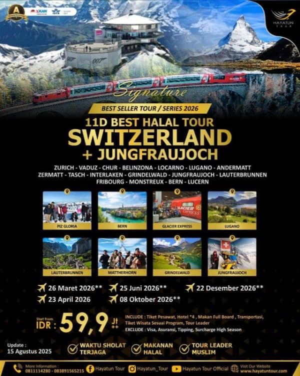 11D Switzerland plus Jungfraujoch