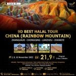 9D Best Halal Tour China (Rainbow Mountain)