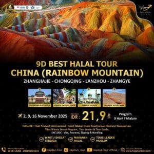 9D Best Halal Tour China (Rainbow Mountain)