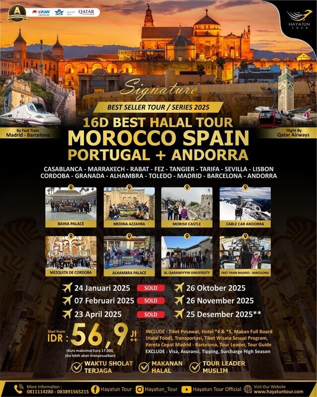 16D Morocco Spain Portugal plus Andorra 2025