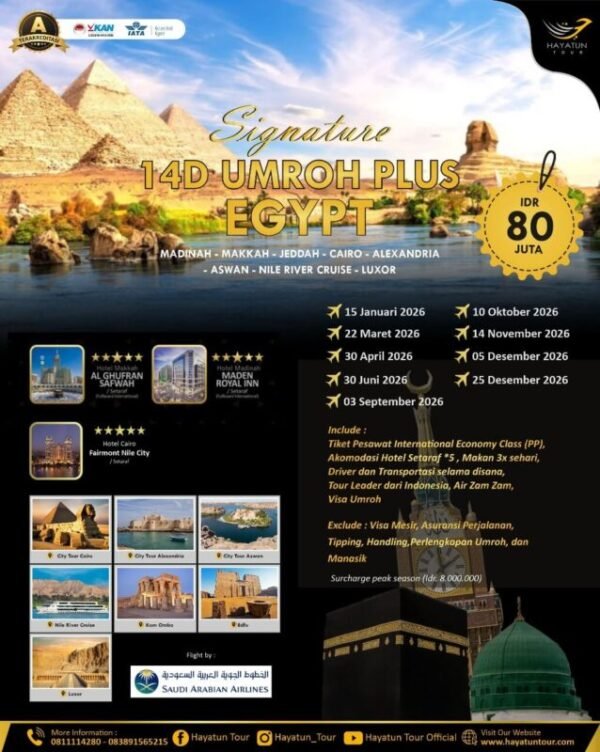 14D Umroh plus Egypt